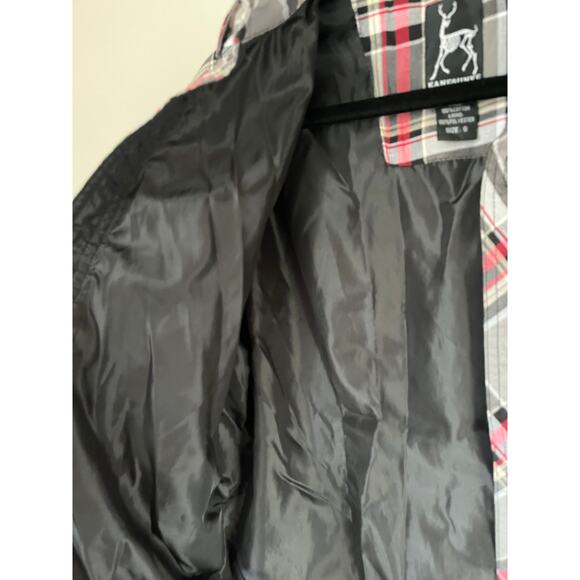 Kane & Unke Men's S Shirt/Jacket Red Black Gray Plaid Moisture Lining Gorpcore - Picture 6 of 9